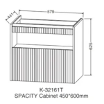 Kohler K-32161T-PPG Spacity 60cm 浴櫃組 (黑色)